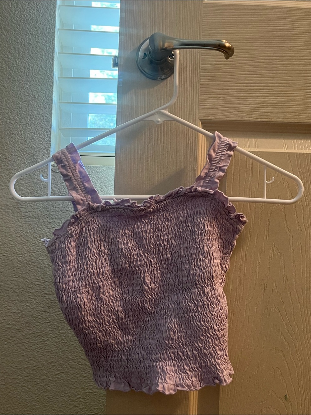 Zara Lilac Smocked Tank Top